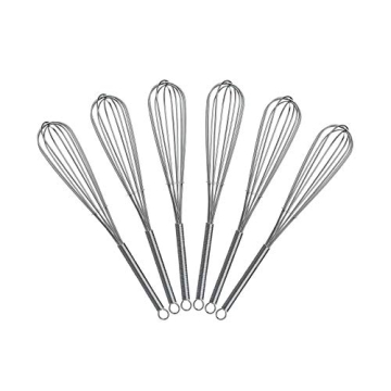 8 Inch Mini Wire Whisk Set - 6 Pack Stainless Steel