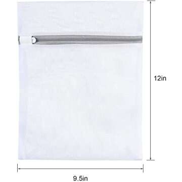 Mesh Laundry Bag - 3 Pack Durable and Reusable Wash Bag Travel Organization Bag for Garment, Socks, Underwear, Panties (9.5Inch x 12 Inch)