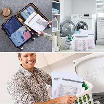Durable Mesh Laundry Bag for Delicates & Travel Organization