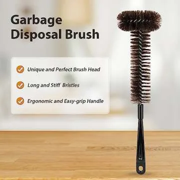 Garbage Disposal Brush, Universal Cleaning Cleaner Brush with Extra Long Handle Ullnosoo Eliminates Residue and Odor 15inch