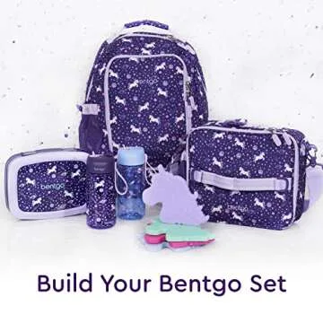 Bentgo Kids Water Bottle 2-Pack - Leak-Proof, Durable Tritan, BPA-Free 15 oz Cup for Kids/Toddlers 3+; Flip-Up Straw; Dishwasher Safe for School/Sports/Daycare/Camp (Unicorn/Lavender Galaxy)