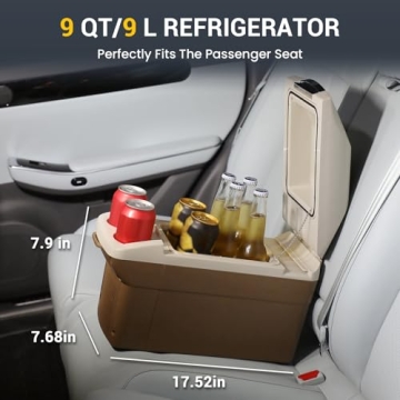 PUNEDA 12V Car Refrigerator Cooler/Warmer - Compact & Portable