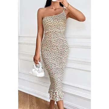 Stylish Summer Midi Bodycon Floral Dress for Women