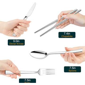 Travel Utensils Set with Case for On-the-Go Eating