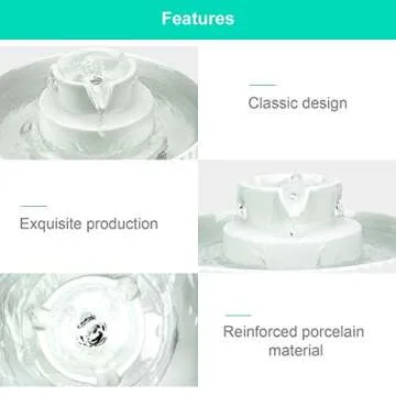 Cupcake Cat Water Fountain Porcelain, Pet Water Fountain for Dog and Cat, Pet Water Dispenser