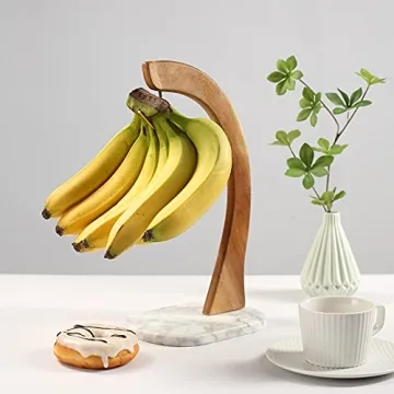 Stylish Everous Banana Hanger with Marble Base for Kitchen