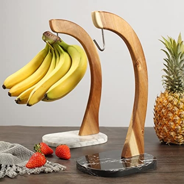 Stylish Everous Banana Hanger with Marble Base for Kitchen
