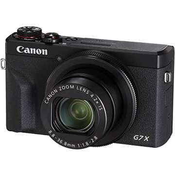 Canon PowerShot G7 X Mark III Digital Camera (Black) (3637C001), 64GB Memory Card, NB13L Battery, Corel Photo Software, Charger, Card Reader, Bag, Flex Tripod + More (International Model) (Renewed)