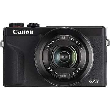 Canon PowerShot G7 X Mark III Digital Camera (Black) (3637C001), 64GB Memory Card, NB13L Battery, Corel Photo Software, Charger, Card Reader, Bag, Flex Tripod + More (International Model) (Renewed)