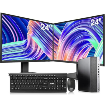 HP Elitedesk 800 G3 SFF Desktop PC - Intel i7-6700,32GB DDR4,1TB NVMe SSD + 2TB HDD, AX200 Wi-Fi 6,D...