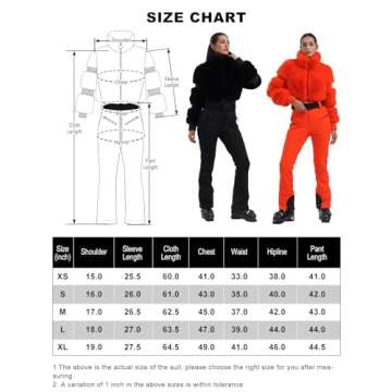 GSOU SNOW Women Ski Suit One Piece Snowsuit Snowboard Faux Fur Collar Slim Jumpsuit Jacket Insulated Windproof Outdoor Winter White S