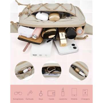 BAGSMART Fanny Packs for Women Small Belt Bag with Adjustable Strap Waist Pack for Running Workout T...