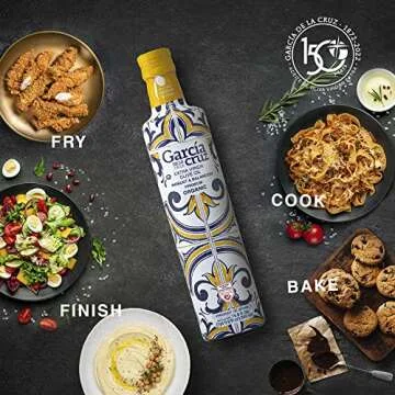 GARCÍA DE LA CRUZ - Organic Extra Virgin Olive Oil, Master Miller Premium Oil, Almond and Tomato Tones, Smooth Body, Sourced in Spain, Montes de Toledo, Glass Bottle - 500 ml