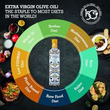 GARCÍA DE LA CRUZ - Organic Extra Virgin Olive Oil, Master Miller Premium Oil, Almond and Tomato Tones, Smooth Body, Sourced in Spain, Montes de Toledo, Glass Bottle - 500 ml