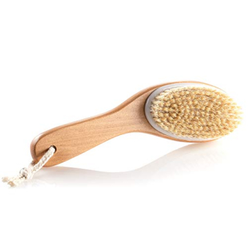 Natural Boar Bristle Body Brush with Wooden Handle by TOUCH ME