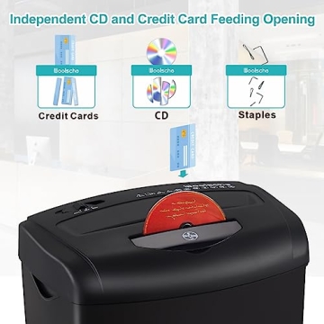 Woolsche 12-Sheet Cross Cut Shredder - High Security & Easy to Use