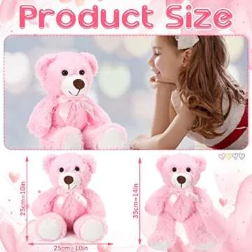 Aoriher 6 Piece Valentine’s Day Bear Plush Toys