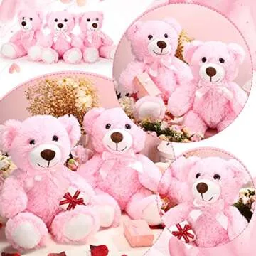 Aoriher 6 Piece Valentine’s Day Bear Plush Toys