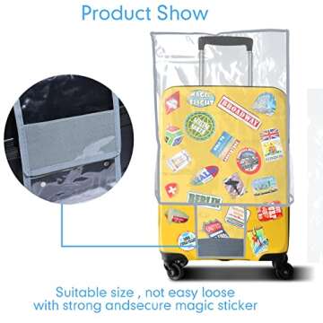 Durable PVC Luggage Cover Set - Waterproof, 3 Sizes Available