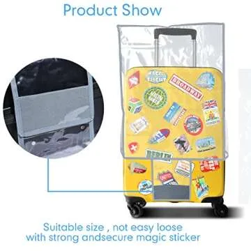 Durable PVC Luggage Cover Set - Waterproof, 3 Sizes Available