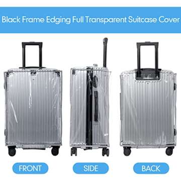 Durable PVC Luggage Cover Set - Waterproof, 3 Sizes Available