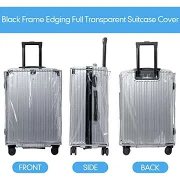 Durable PVC Luggage Cover Set - Waterproof, 3 Sizes Available
