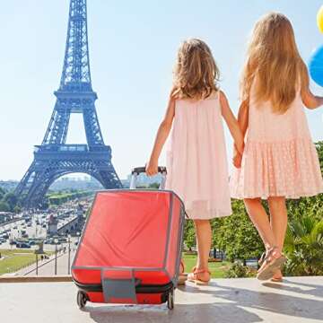 Durable PVC Luggage Cover Set - Waterproof, 3 Sizes Available