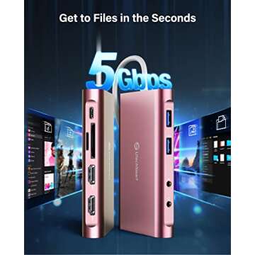 UtechSmart USB C Docking Station for Triple Display