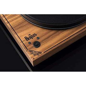 Pro-Ject 2Xperience SB Beatles Turntable - Sergeant Pepper, Special Edition Beatles Record Player, 9″ EVO Tonearm & Ortofon 2M Silver Cartridge, Vinyl Player, Beatles Memorabilia - MDF Wood Finish
