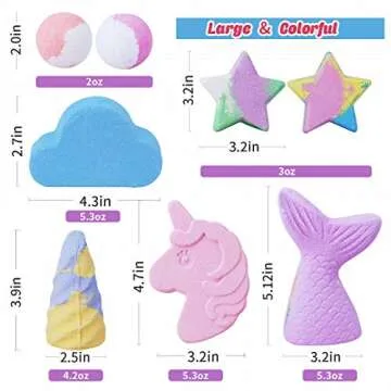 LOYO Rainbow Bath Bombs Gift Set - Perfect for Kids