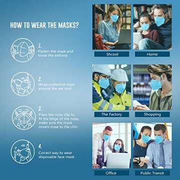 WWDOLL KN95 Face Masks 25 PCs Assorted Colors 5 Layers