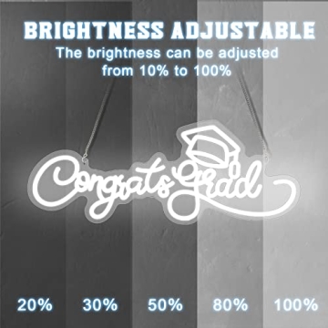 Fabbay Dimmable Neon Congrats Grad Sign for Parties