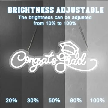 Fabbay Dimmable Neon Congrats Grad Sign for Parties