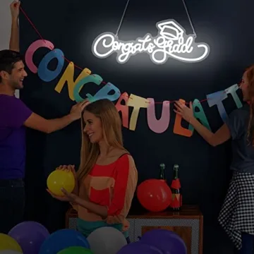 Fabbay Dimmable Neon Congrats Grad Sign for Parties