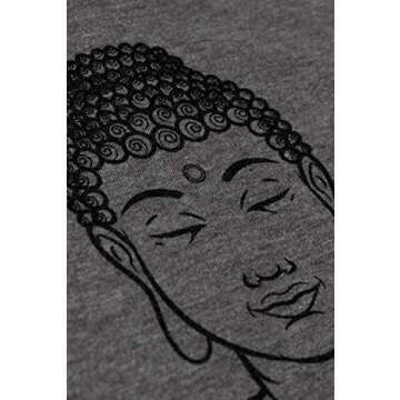 Ann Arbor T-shirt Co. Let That Sh*t Go | Funny Zen Buddha Yoga Mindfulness Peace Hippy Women's T-Shirt-(Vneck,L)