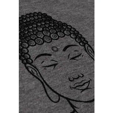 Ann Arbor T-shirt Co. Let That Sh*t Go | Funny Zen Buddha Yoga Mindfulness Peace Hippy Women's T-Shirt-(Vneck,L)