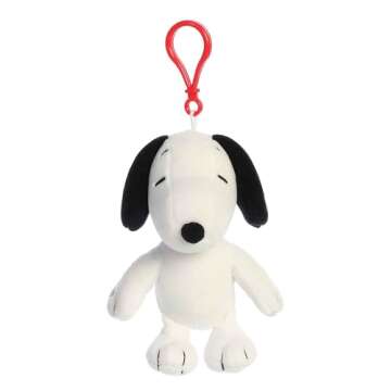 Aurora® Timeless Peanuts® Snoopy Keychain Stuffed Animal - Classic Characters - Lasting Memories -...