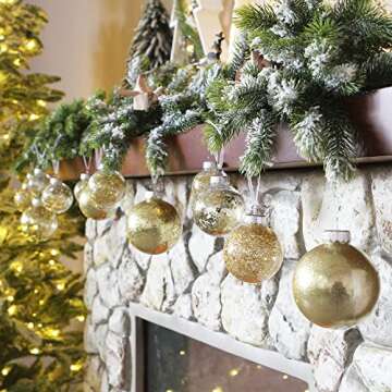 Gorgeous Shatterproof Gold Christmas Ornaments Set