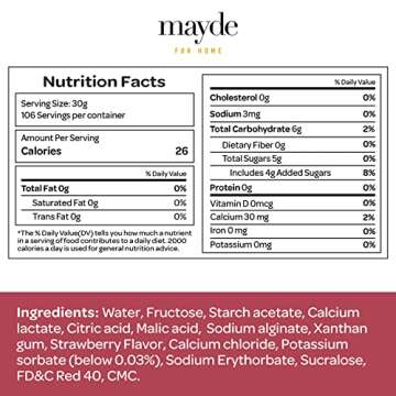 Mayde Popping Boba Pearls for Drinks, Desserts, & Breakfast Bowls (Strawberry Flavor, 7 Pounds)