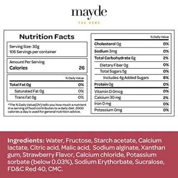 Mayde Popping Boba Pearls for Drinks, Desserts, & Breakfast Bowls (Strawberry Flavor, 7 Pounds)