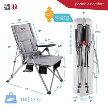 USB Heated Portable Camping Chair for Outdoor Comfort