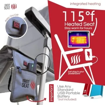 USB Heated Portable Camping Chair for Outdoor Comfort