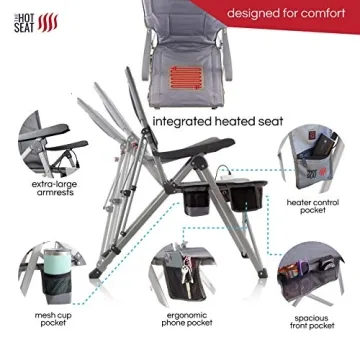 USB Heated Portable Camping Chair for Outdoor Comfort