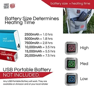 USB Heated Portable Camping Chair for Outdoor Comfort