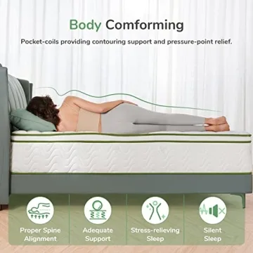 Novilla King Mattress Gel Memory Foam Hybrid for Comfort
