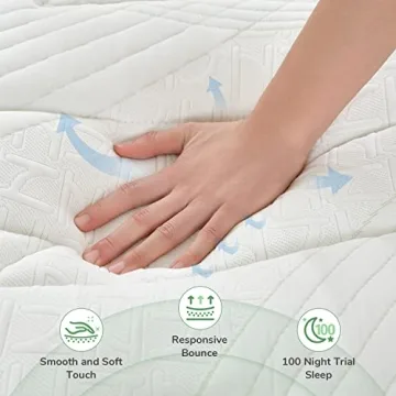Novilla King Mattress Gel Memory Foam Hybrid for Comfort