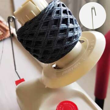 LAMXD Yarn Winder Hand Operated - Red, Portable Design