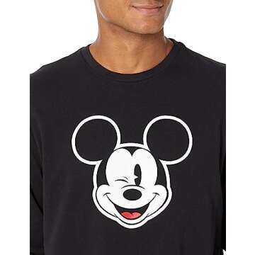 Amazon Essentials Disney | Marvel | Star Wars Men's Flannel Pajama Sleep Sets, Mickey Moods - Mens Flannel, X-Large