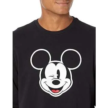 Amazon Essentials Disney | Marvel | Star Wars Men's Flannel Pajama Sleep Sets, Mickey Moods - Mens Flannel, X-Large