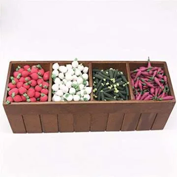 Healifty 10Pcs Dollhouse Fruits Vegetables Miniature Cucumbers Tooth Fairy Toy Accessories DIY Crafts Playset for Kids DIY Fairy Garden or Children Kids Girls